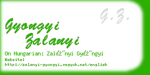 gyongyi zalanyi business card